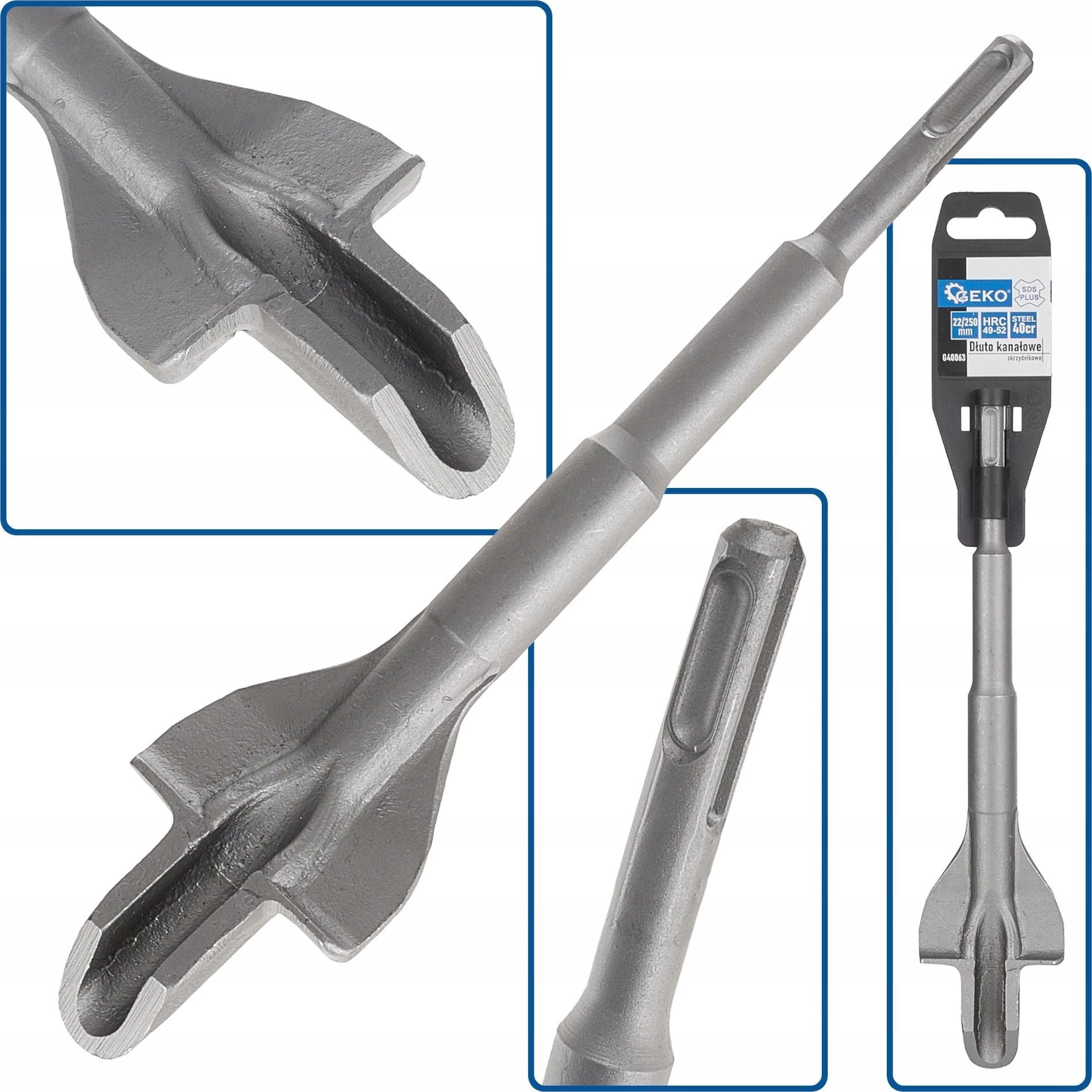 Geko SDS Plus channel wing chisel
