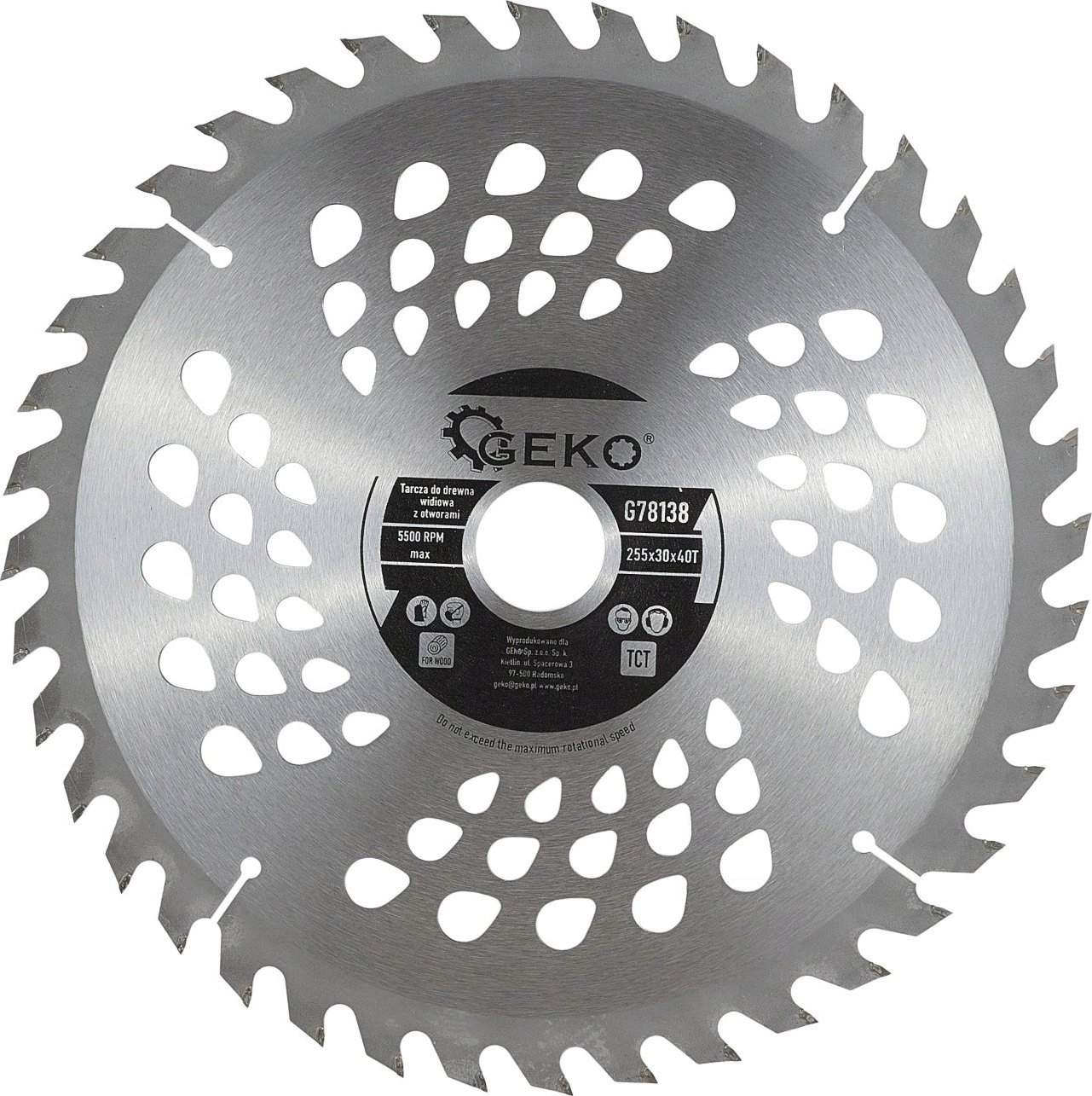 Geko Tarcza do drewna 255x30x40T(otwory) (25)