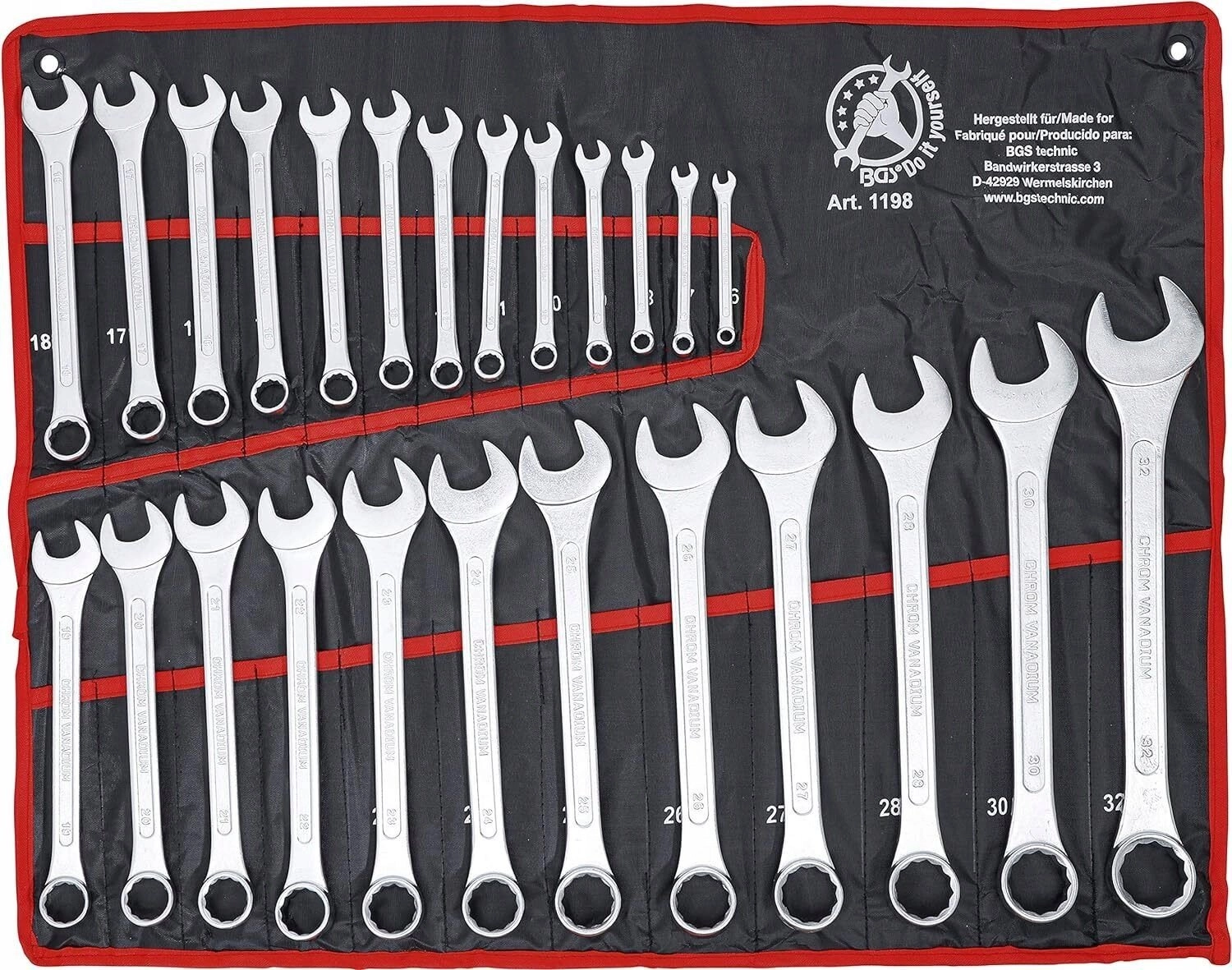 Set of 25-piece combination wrenches. (6-32mm)