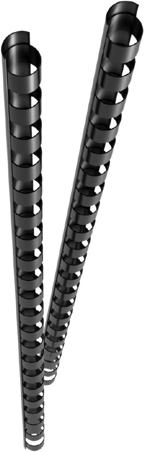 GENIE spiral binding spines 6mm black