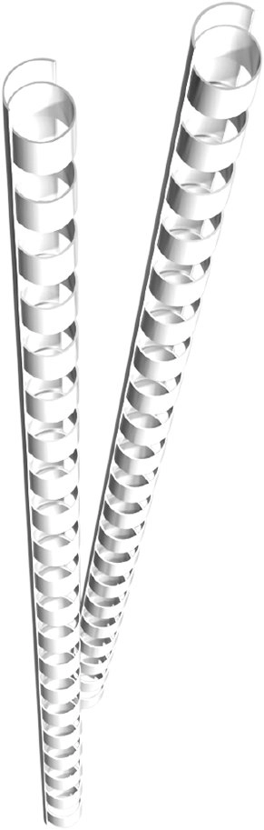 GENIE Spiralbinderücken 6mm weiß 25 Stk