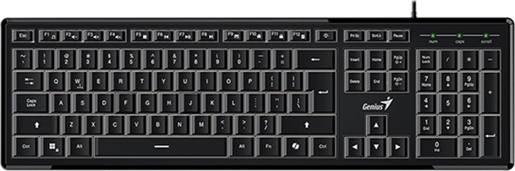 Genius SlimStar 820 keyboard with cable