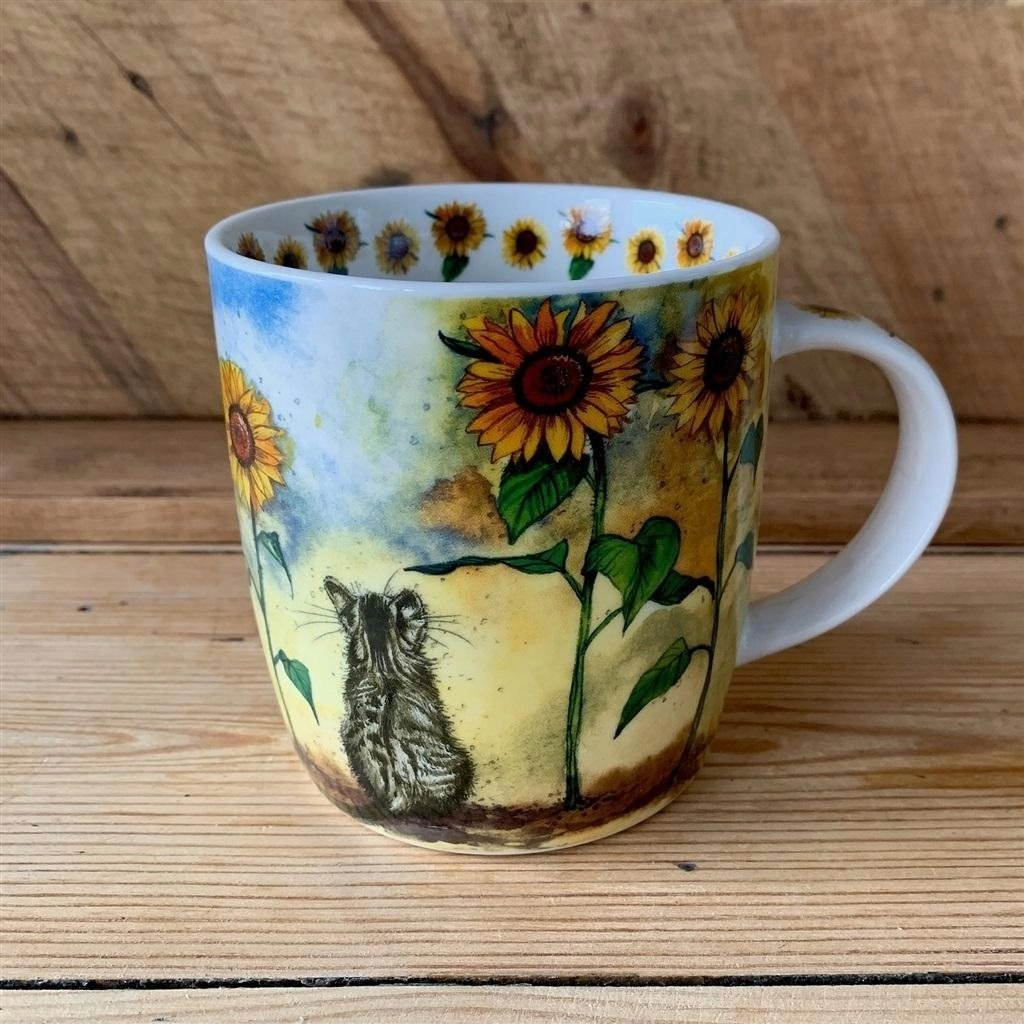 GiftWorld Mug M96 Cat and sunflowers