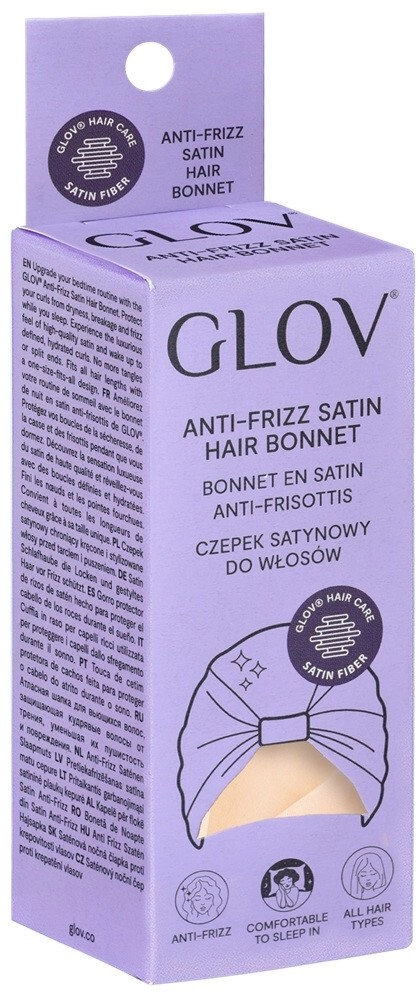 GLOV_Satin cap protecting curly and styled