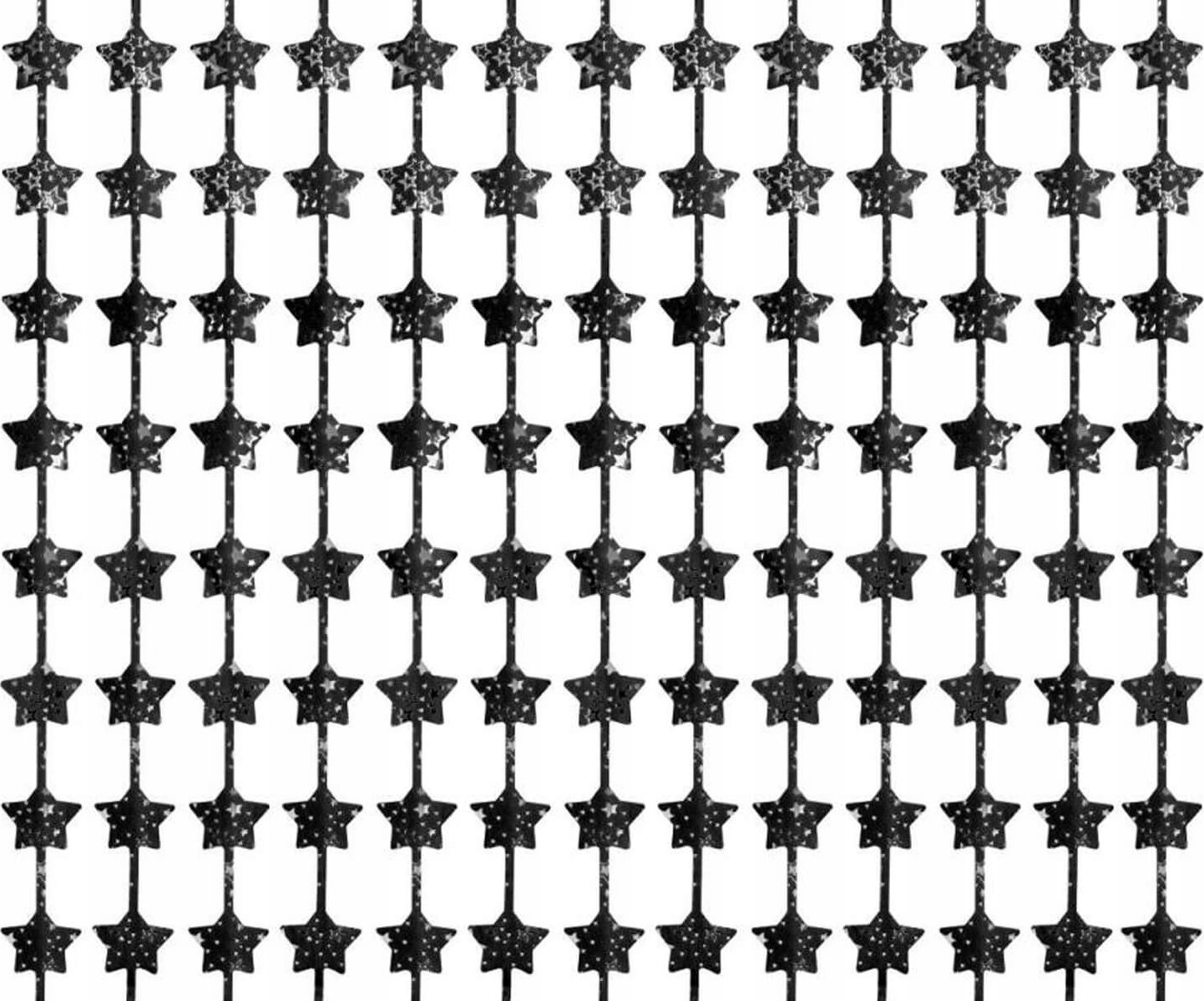 BC curtain with black stars print