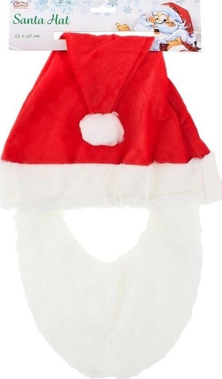 Santa hat with beard 29x36 NW-CMBR