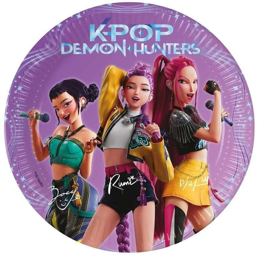 K-pop Demon Hunters paper plates 20cm