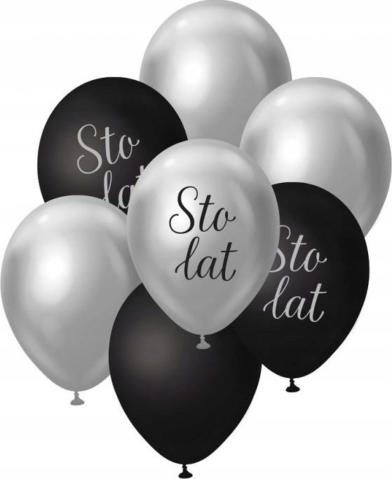BC BALLOON BOUQUET SILVER AND BLACK