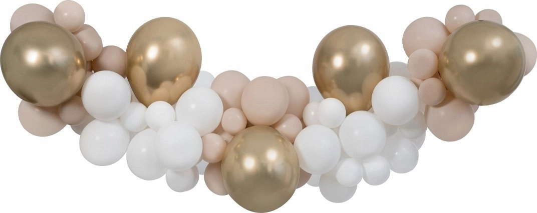 GoDan DIY white-champagne-latte balloon garland 65