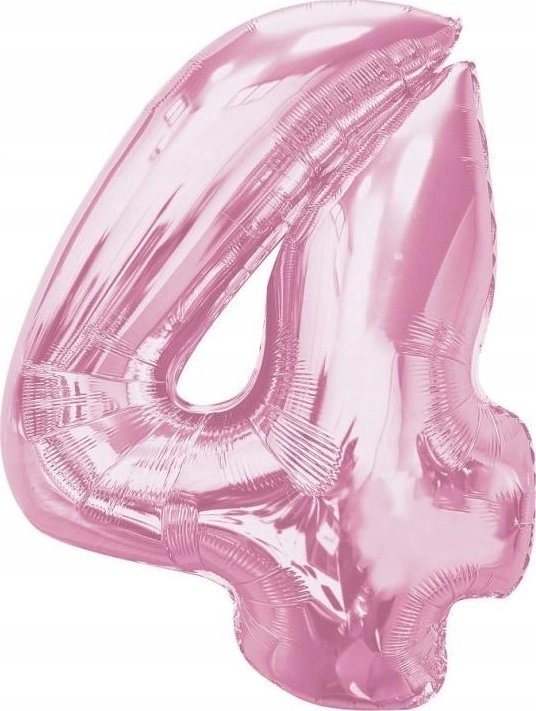 Number 4 foil balloon  light pink