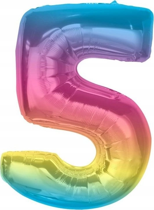 Number 5 foil balloon  rainbow Smart