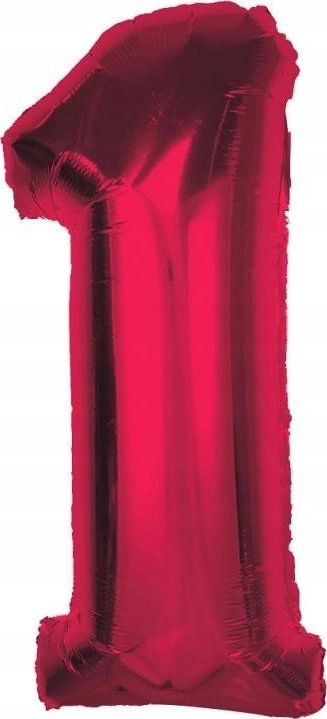 Foil balloon number 1 red Smart