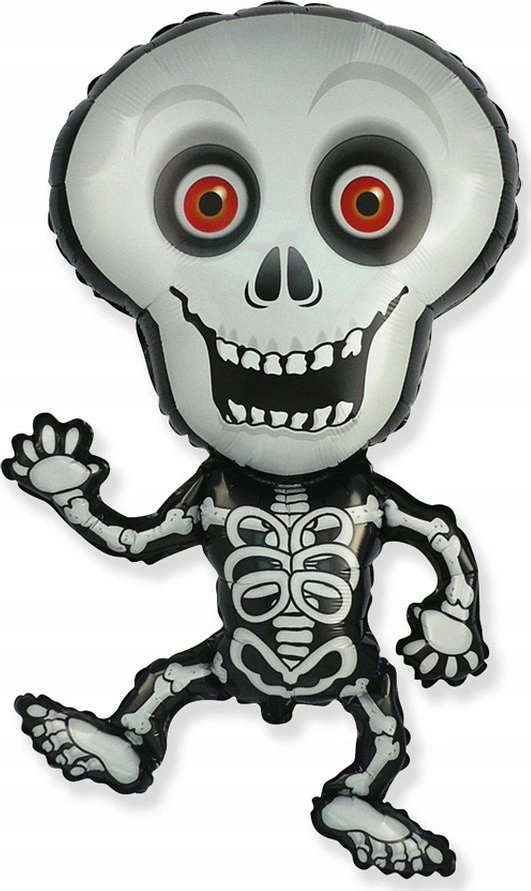Foil balloon Skeleton gray 101cm (