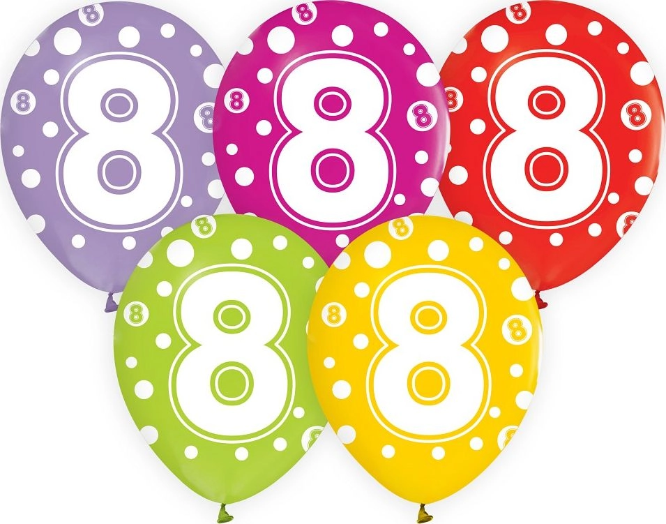 GoDan Balony z cyframi: 8  12&quot