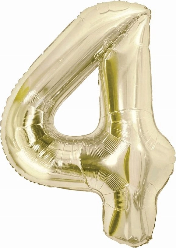 BC foil balloon number 4 champagne