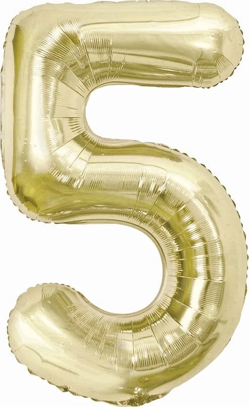 BC foil balloon number 5 champagne