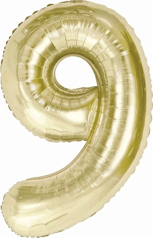 BC foil balloon number 9  champagne