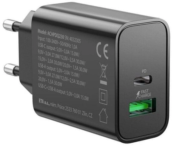 Ładowarka USB Gogen ACHPDQ230B PD 30W