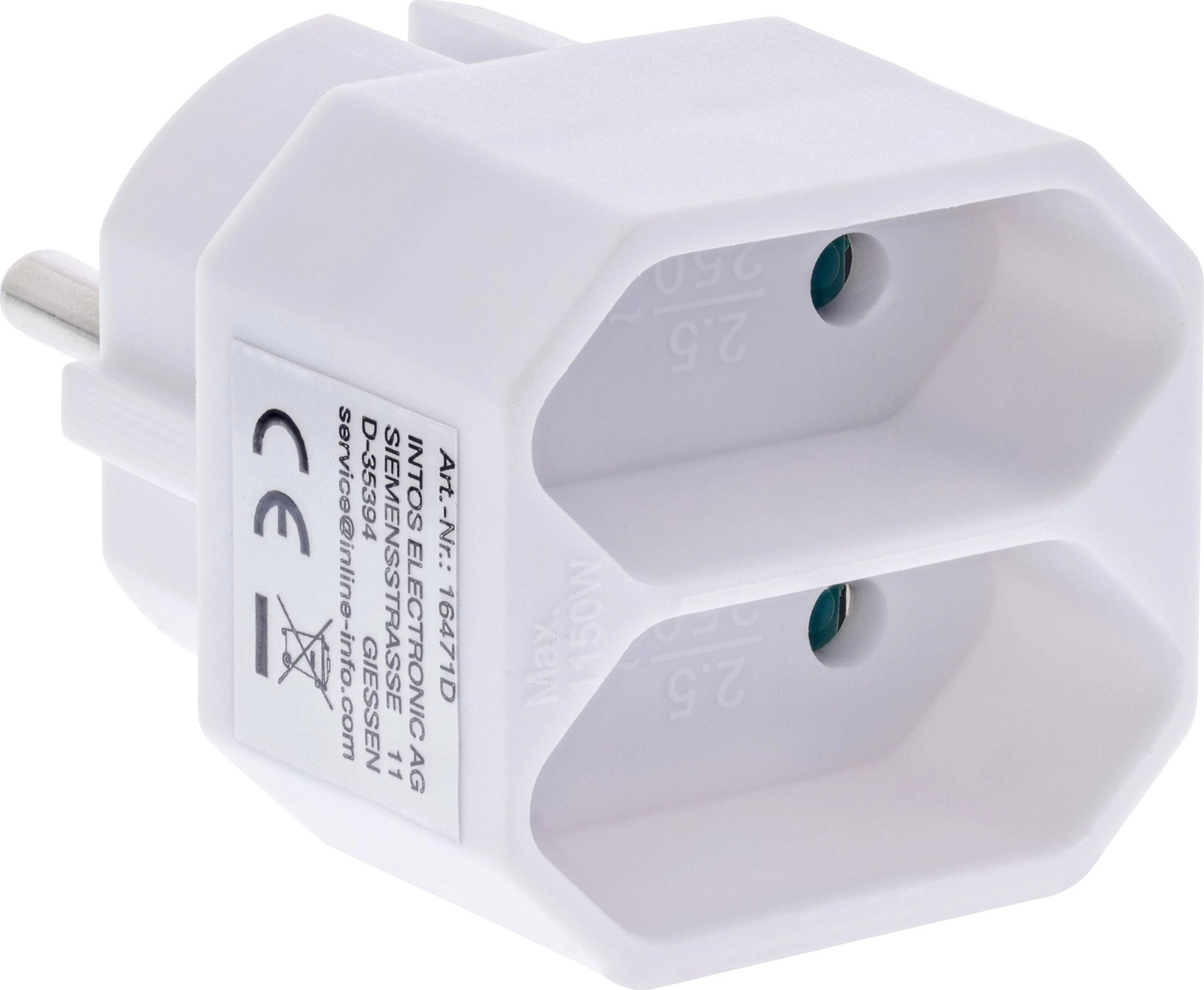 InLine socket adapter - protective contact