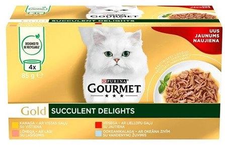 CAT FOOD WET GOURMETGOLD SUCCULENT 4X85G