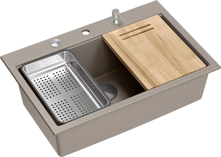 MARC 110 WORKSTATION GraniteQ single-bowl sink