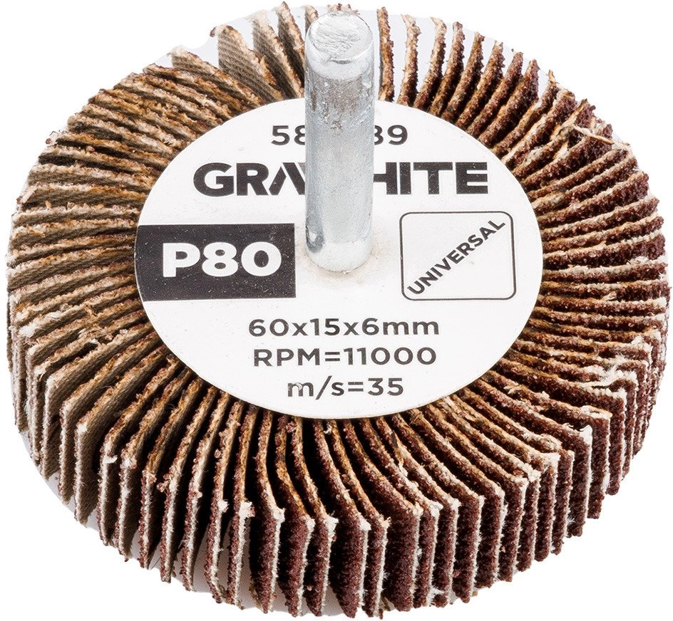 Mounted flap wheel 60 x 15