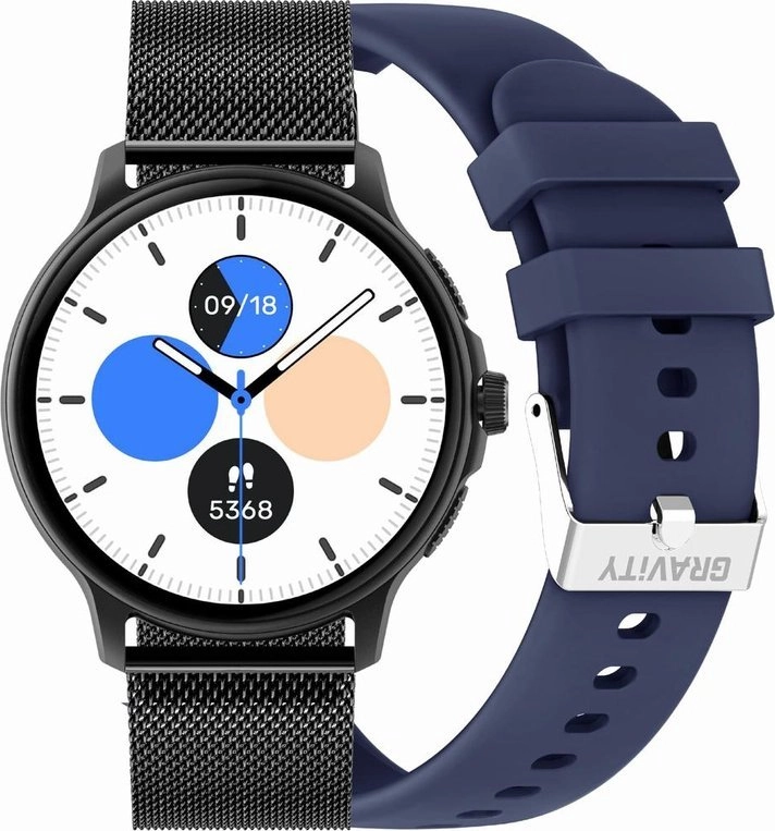 Smartwatch Gravity GT12-5 Czarny  (GT12-2) 5900148049419