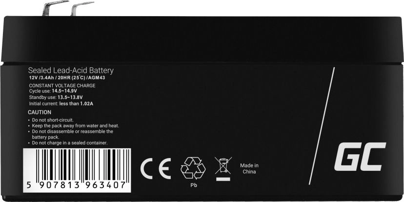 Green Cell Akumulator 12V/3.4Ah (AGM43)