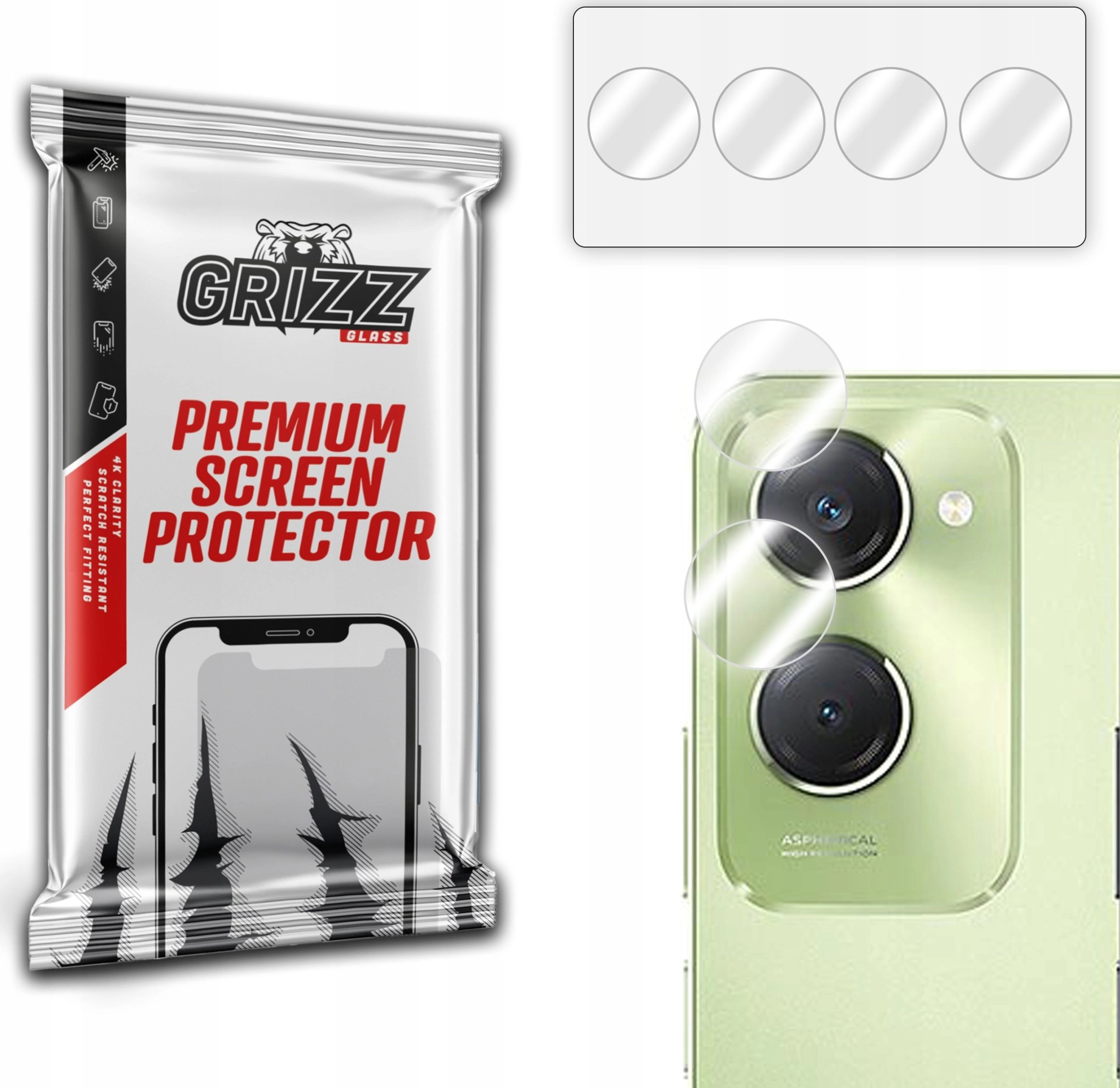 GrizzGlass GrizzGlass HybridGlass Camera Glass for