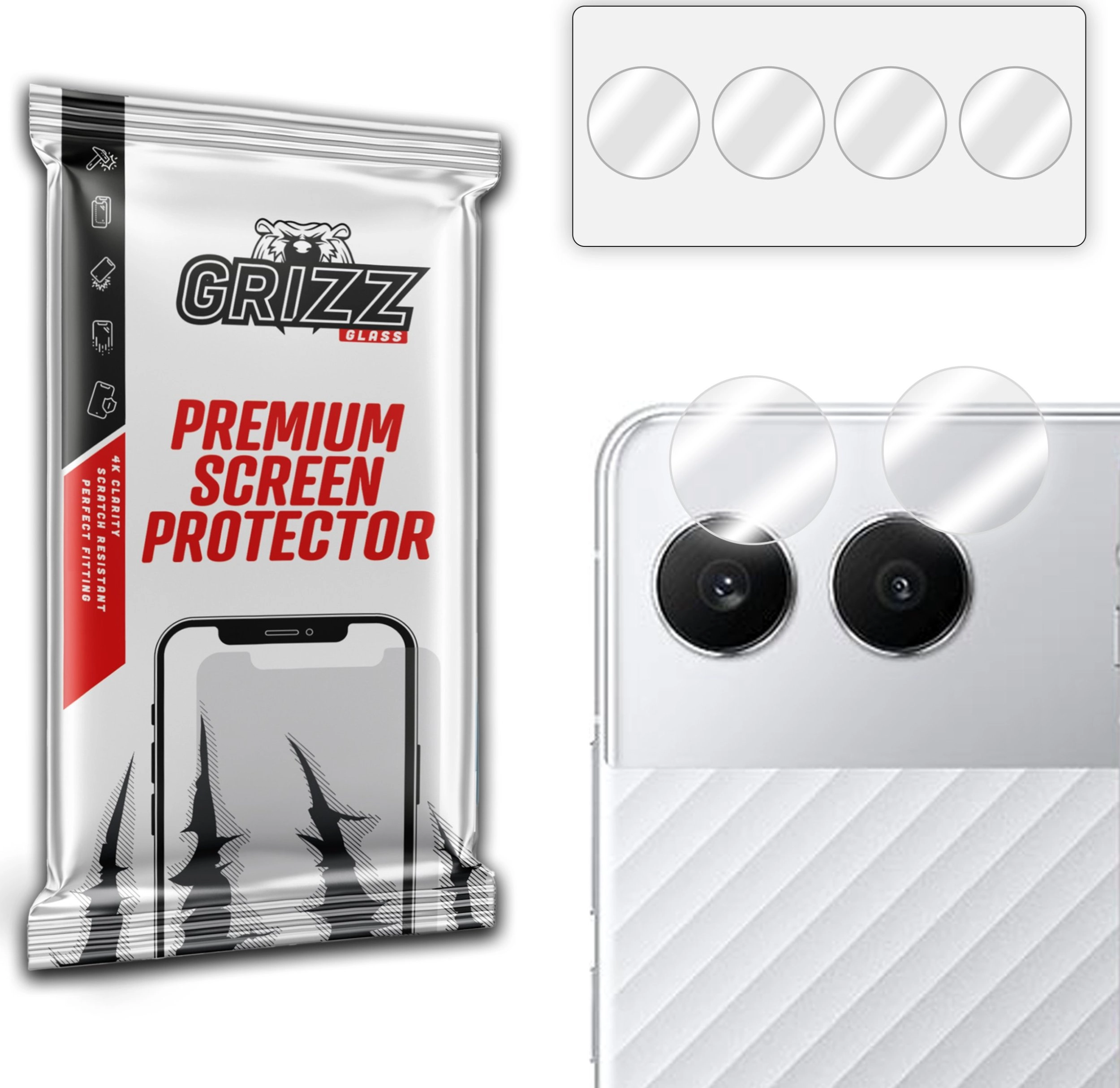 GrizzGlass GrizzGlass HybridGlass Camera Glass for