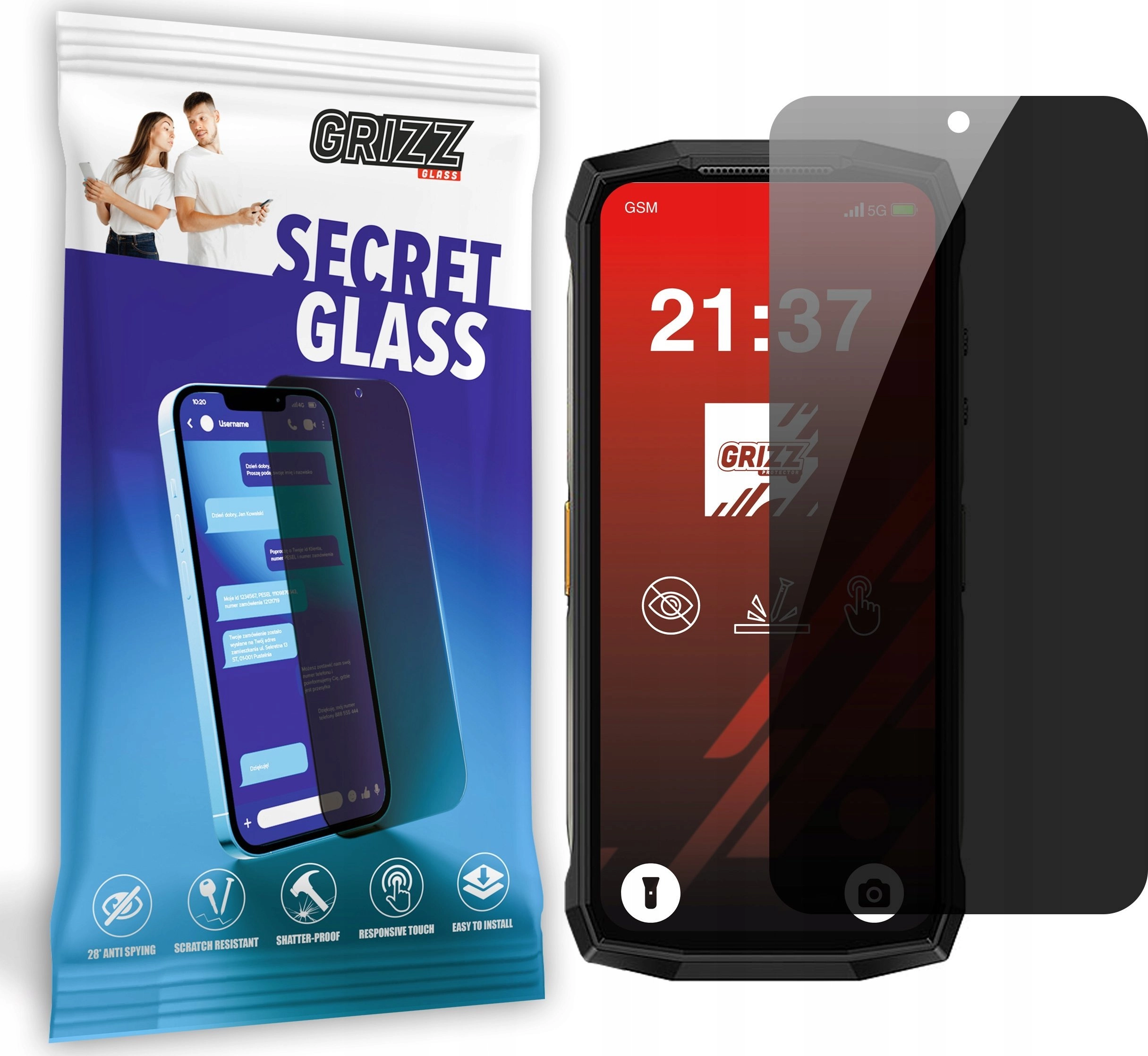 GrizzGlass GrizzGlass SecretGlass Privacy Glass for
