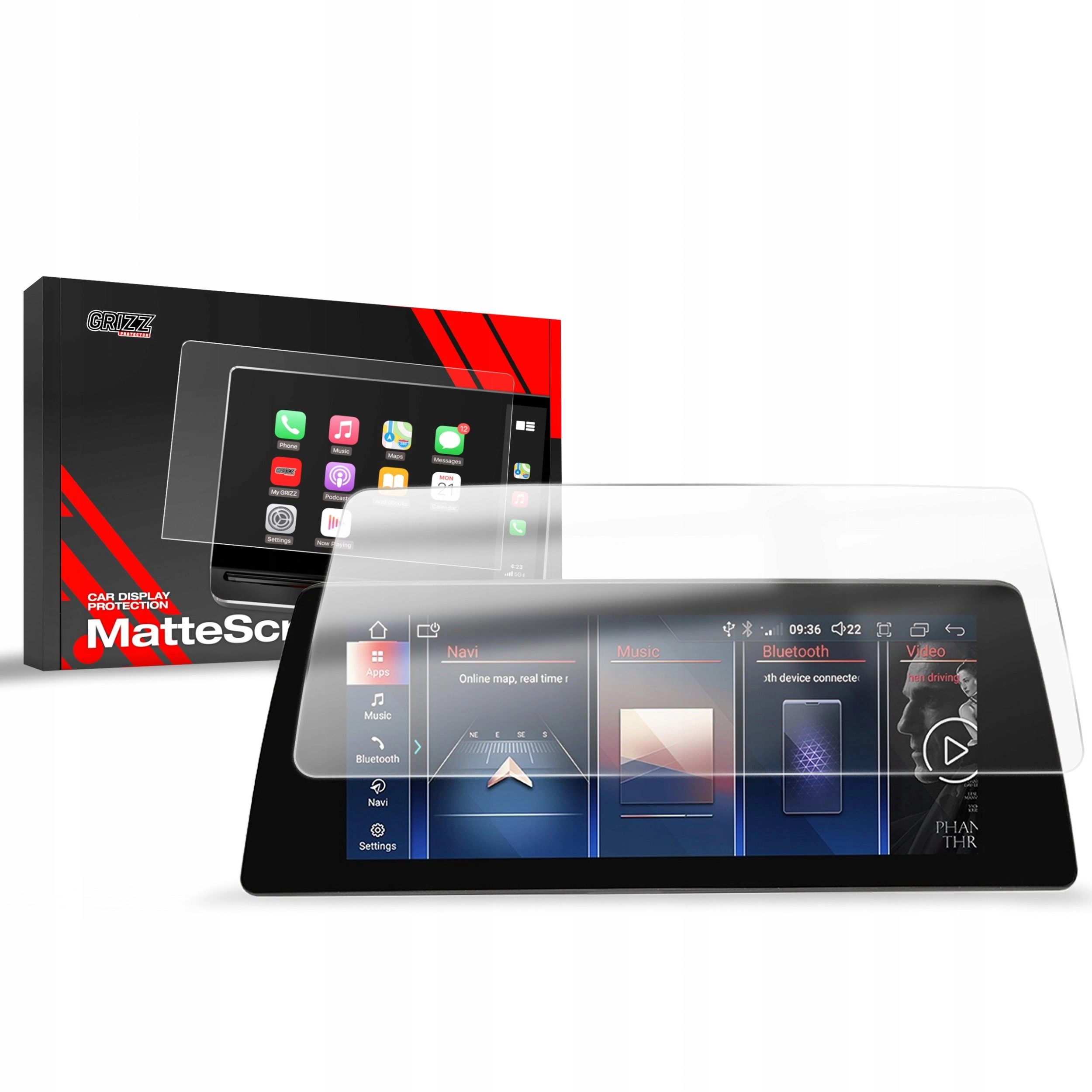 GrizzGlass CarDisplay Protection matte foil for