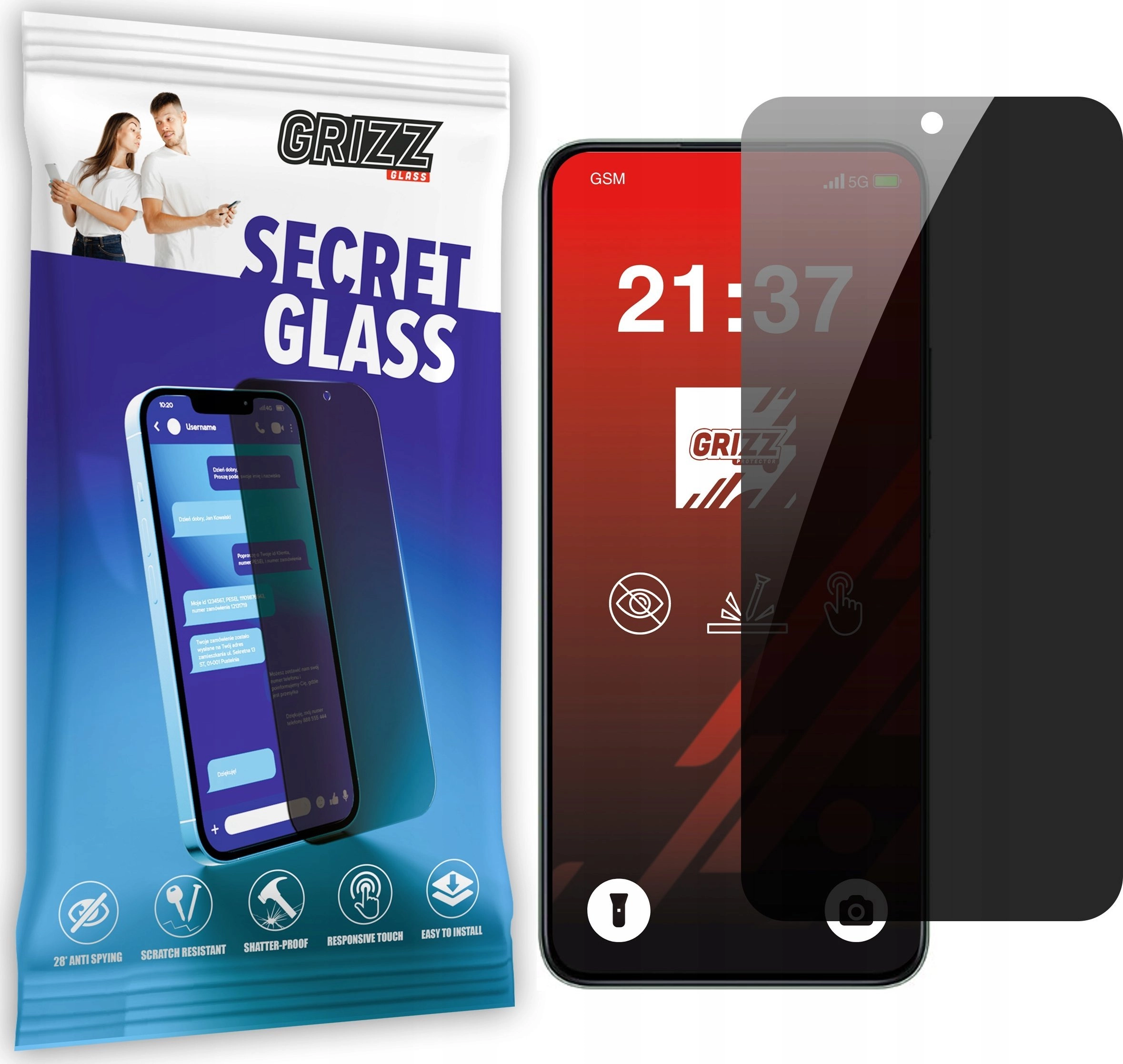 GrizzGlass Szkło prywatyzujące GrizzGlass SecretGlass do