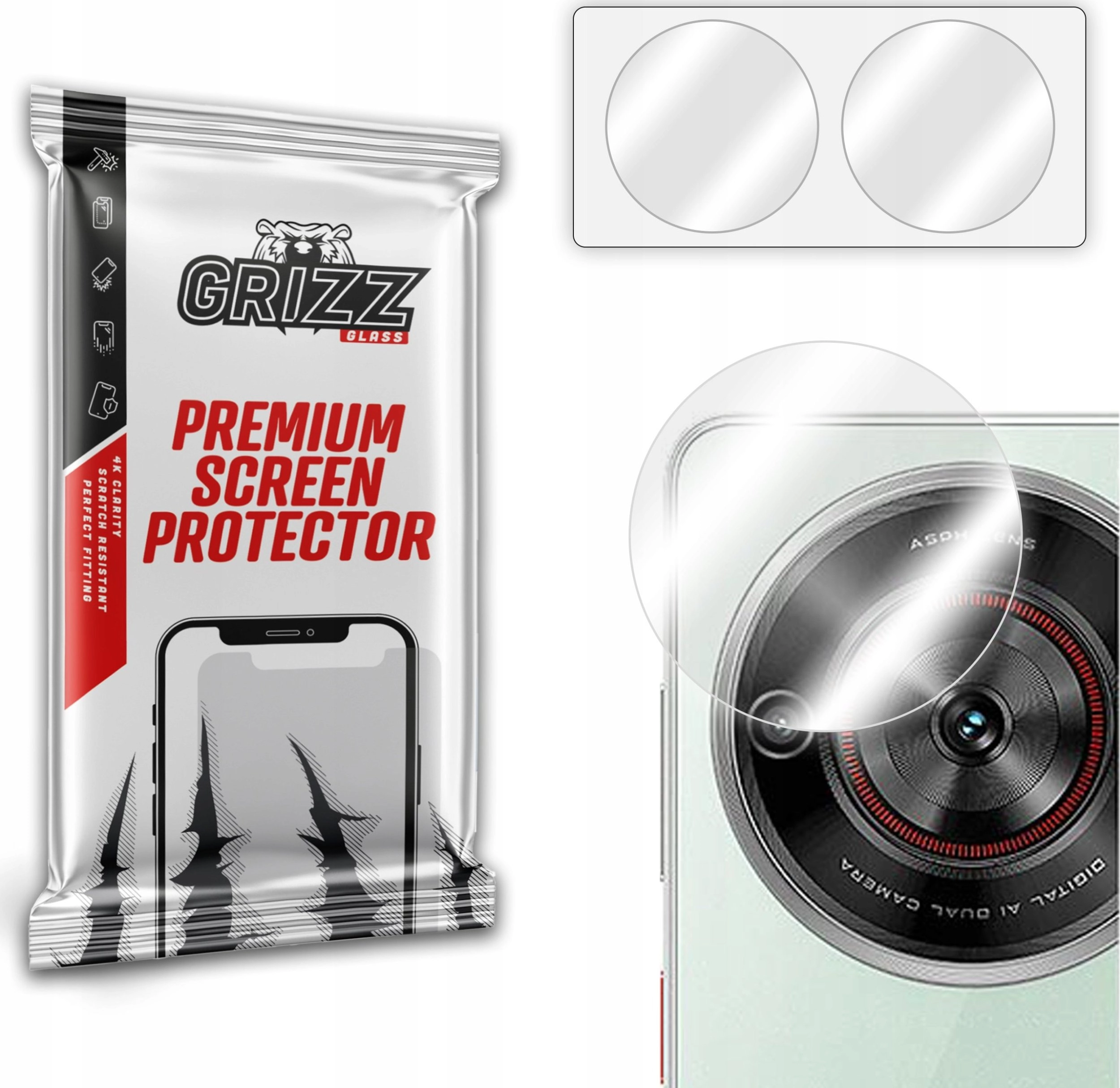 GrizzGlass GrizzGlass HybridGlass Camera Glass for