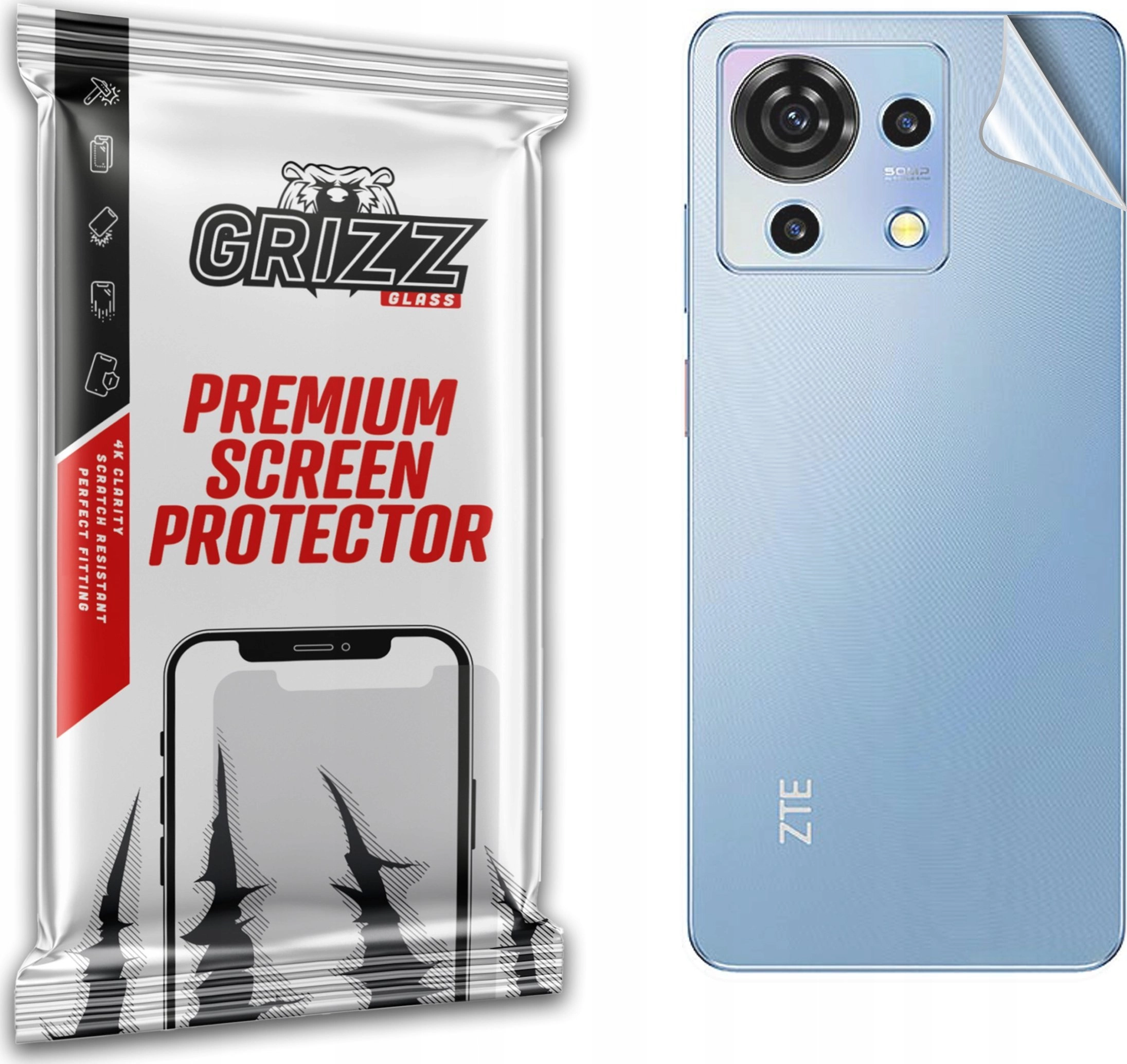 GrizzGlass SatinSkin back foil for ZTE