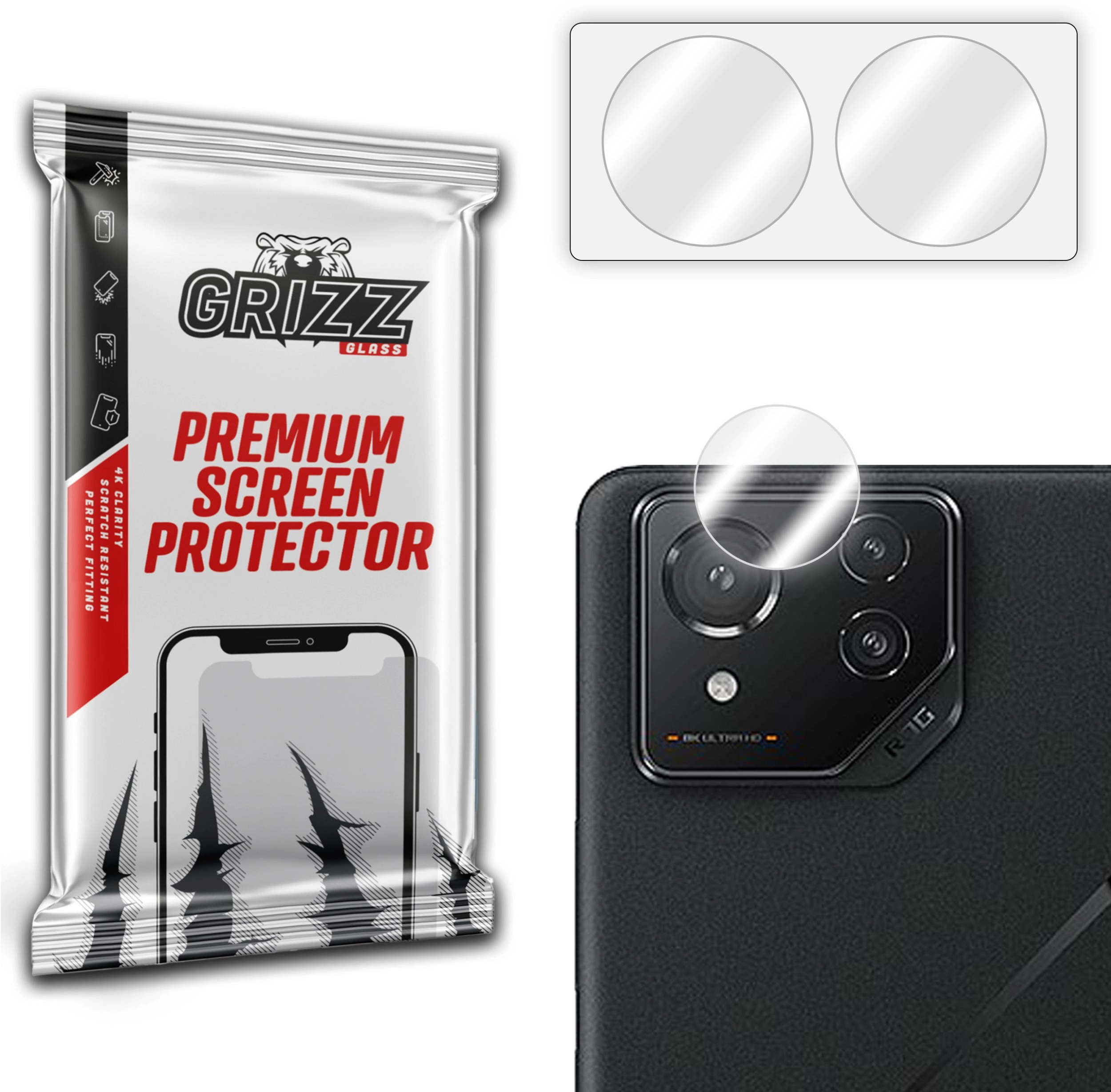 GrizzGlass HybridGlass Camera Glass for Asus