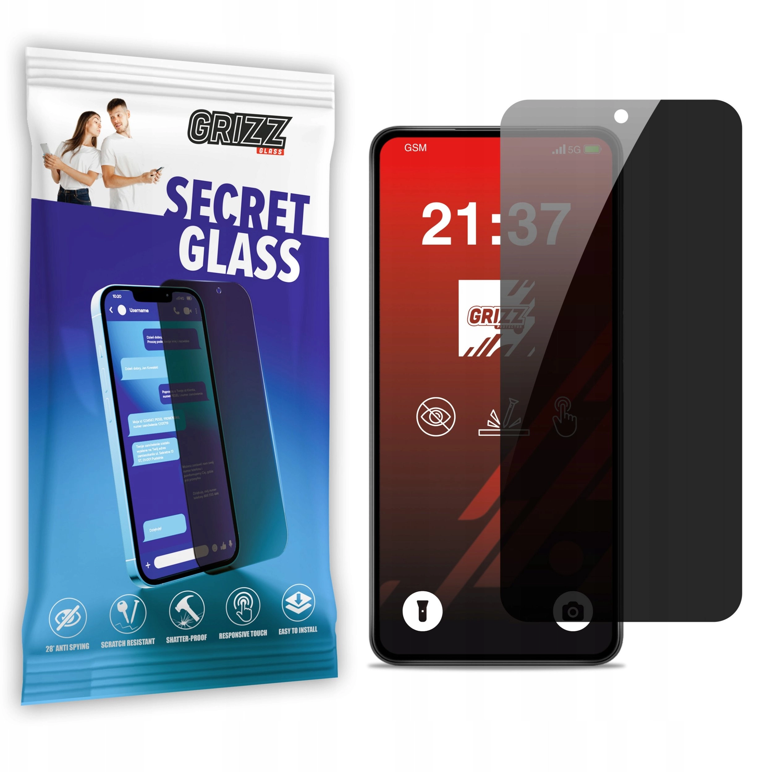 GrizzGlass SecretGlass Privacy Glass for Infinix