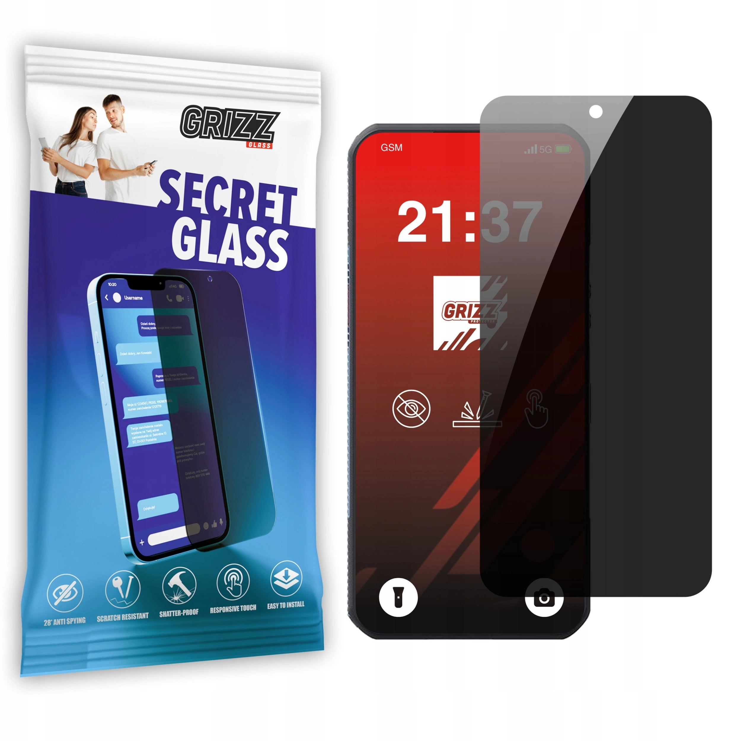 GrizzGlass SecretGlass Frosted Privacy Glass for