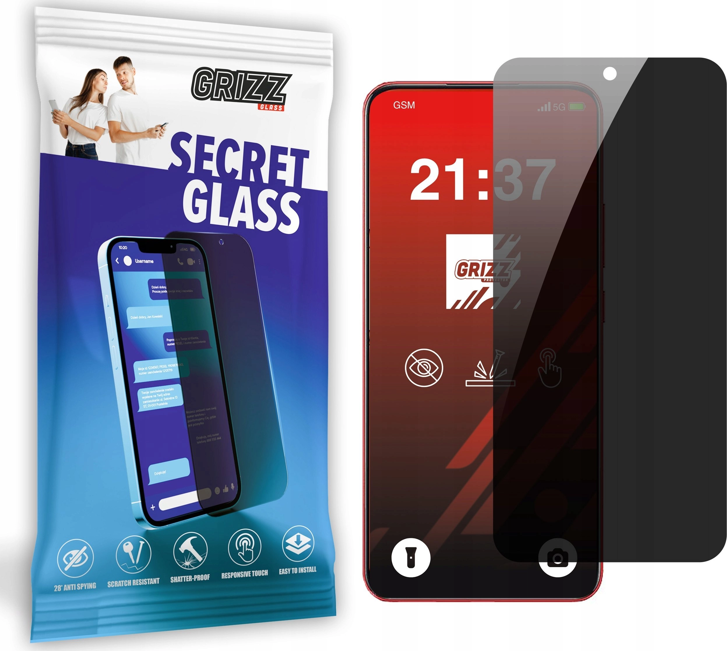 GrizzGlass SecretGlass privacy glass for Oppo