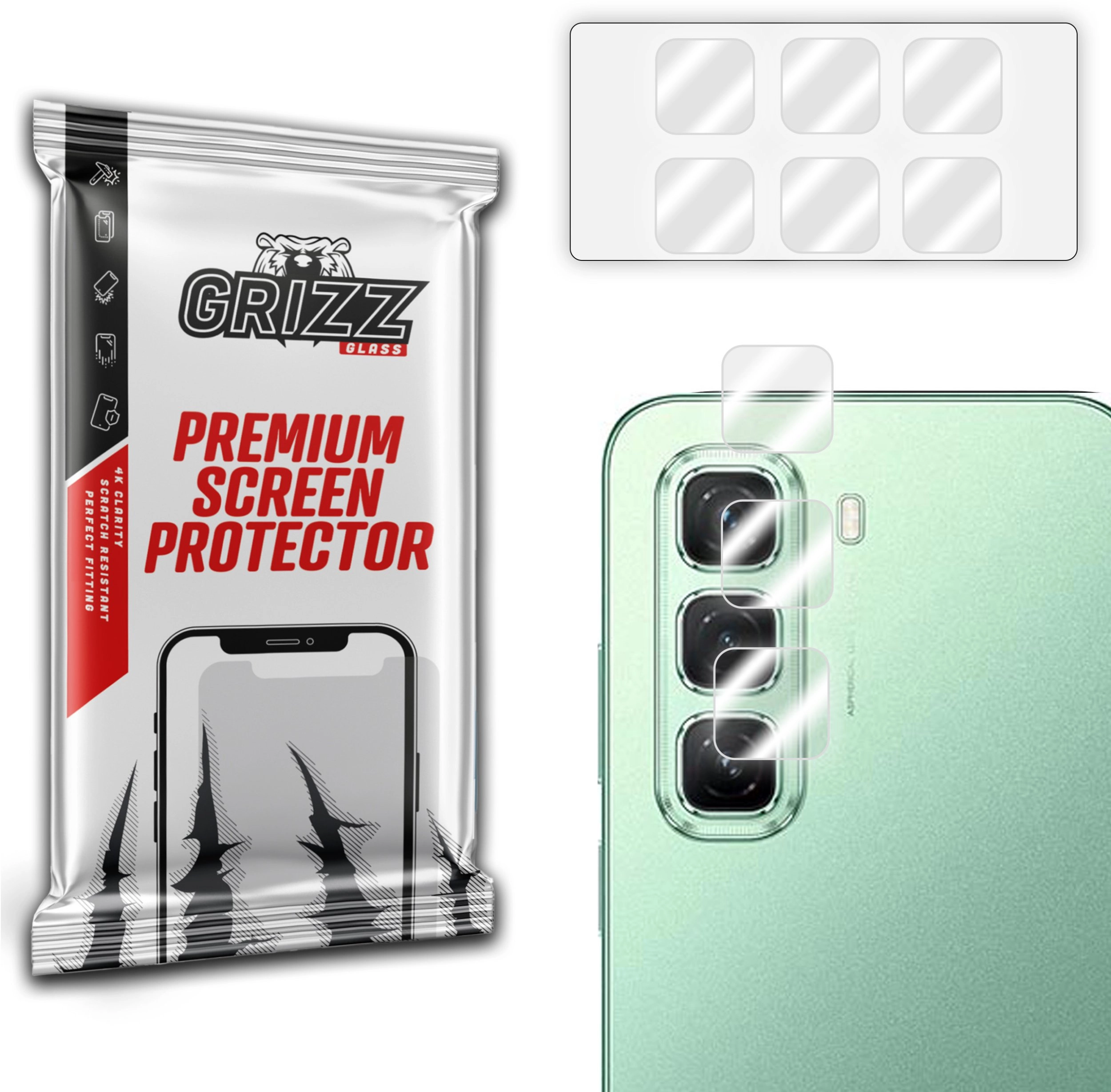 GrizzGlass HybridGlass Camera Glass for Infinix