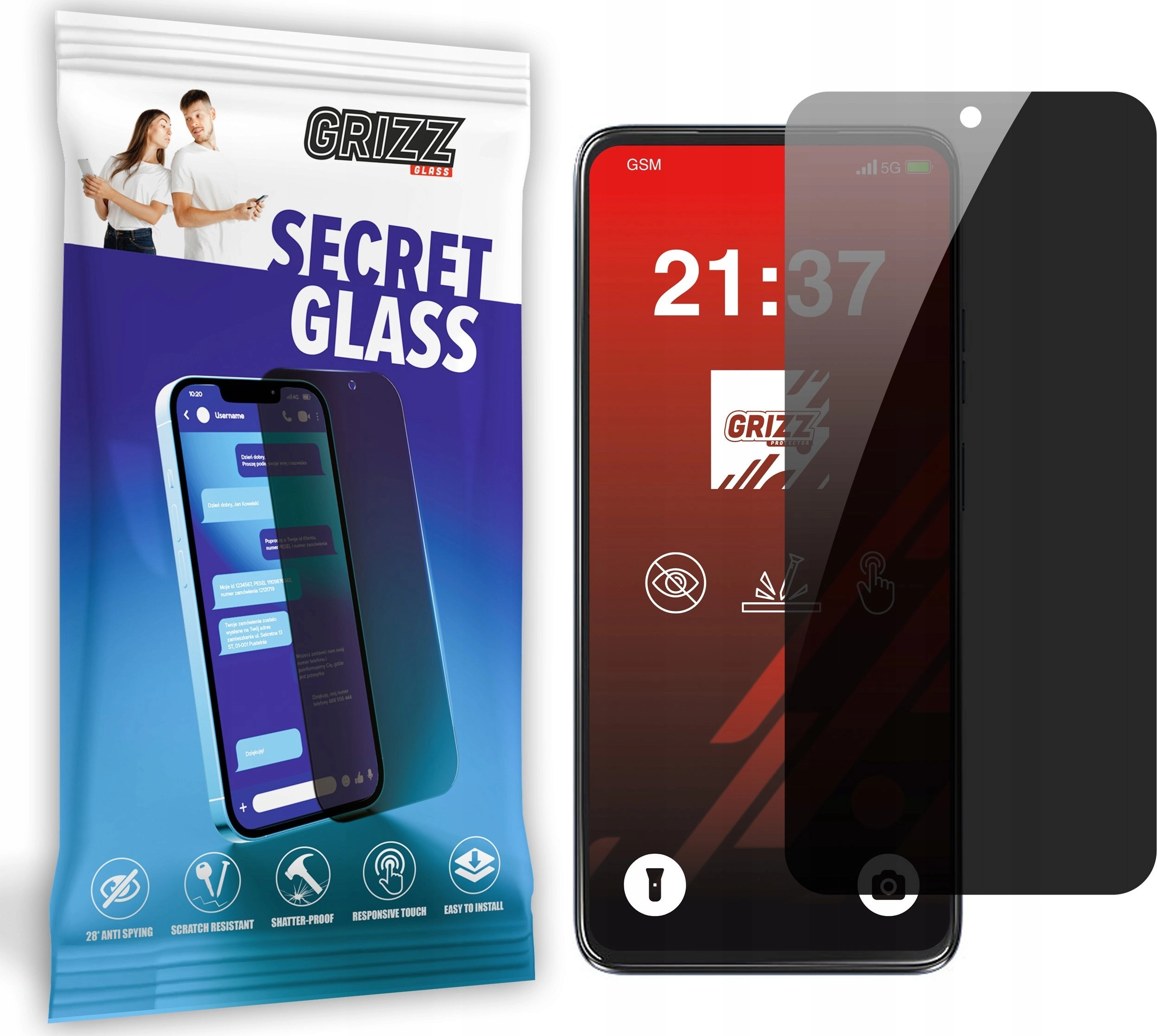 GrizzGlass SecretGlass privacy glass for Motorola