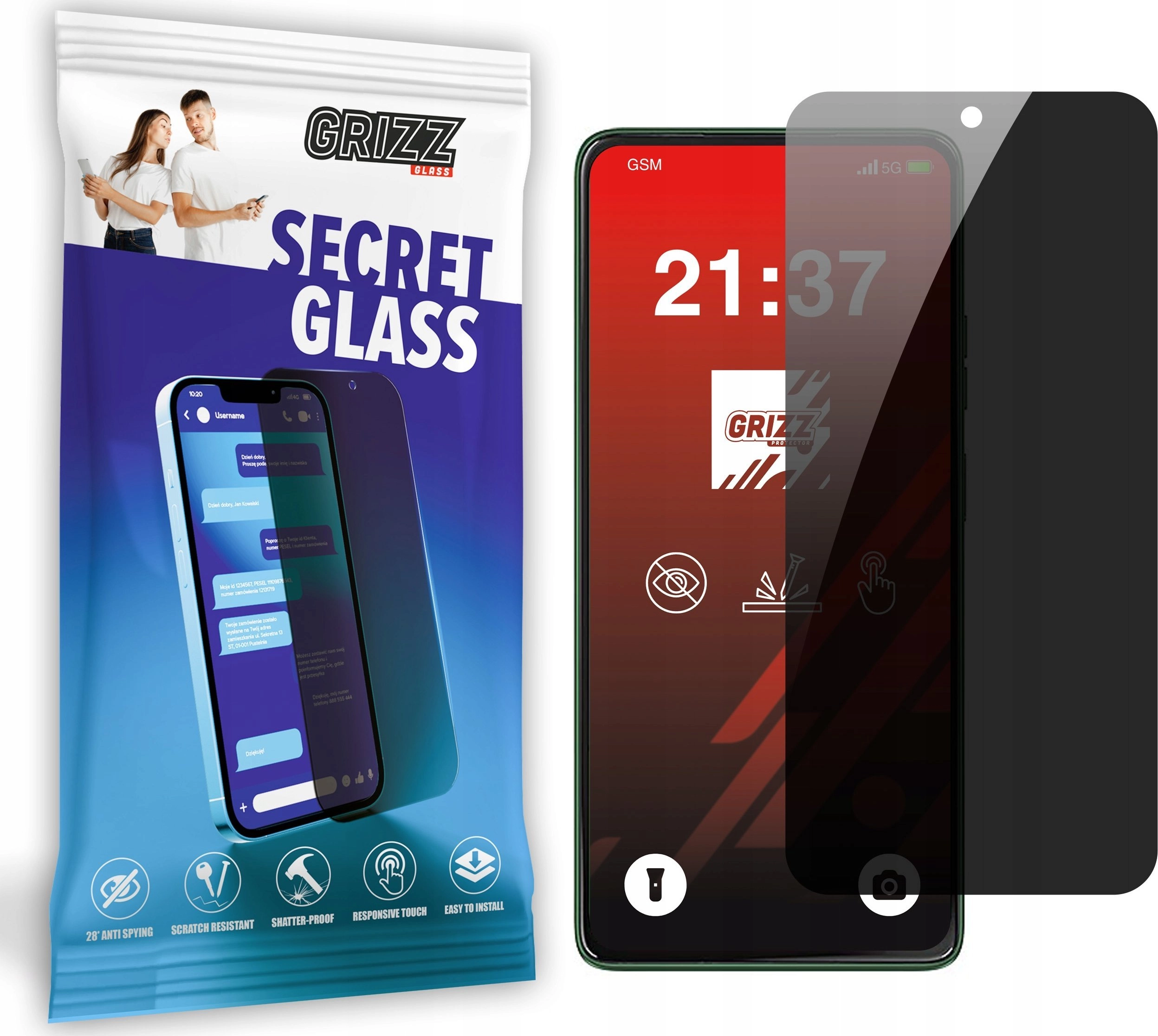 GrizzGlass SecretGlass privacy glass for Motorola