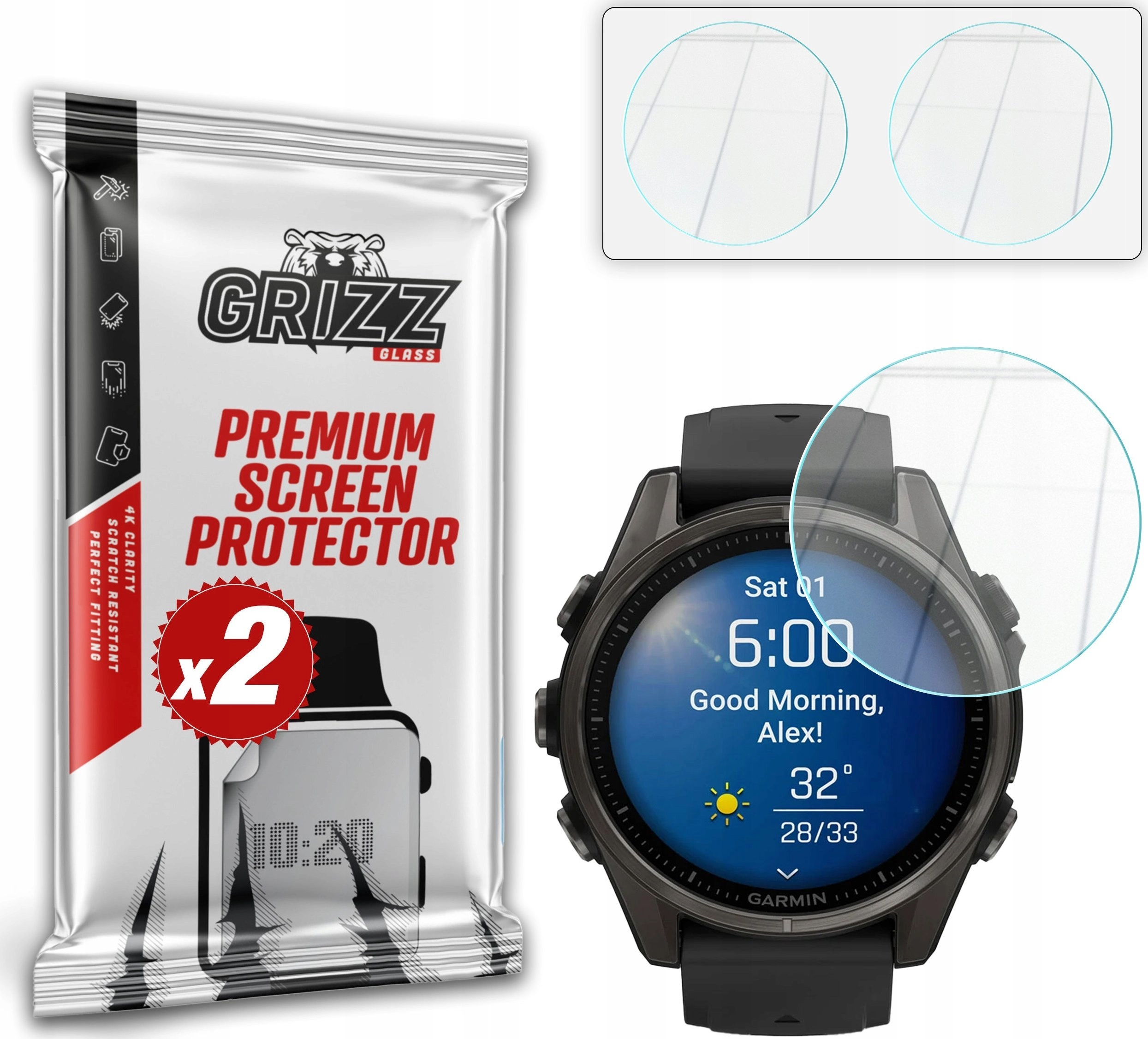 Szkło hybrydowe GrizzGlass HybridGlass do Garmin