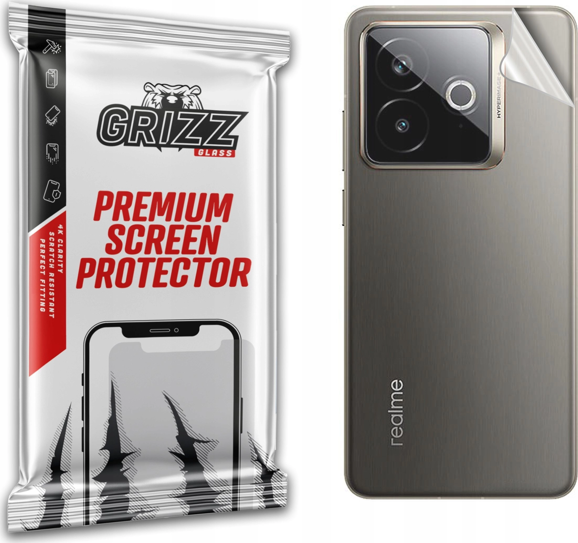 GrizzGlass SatinSkin back foil for Realme