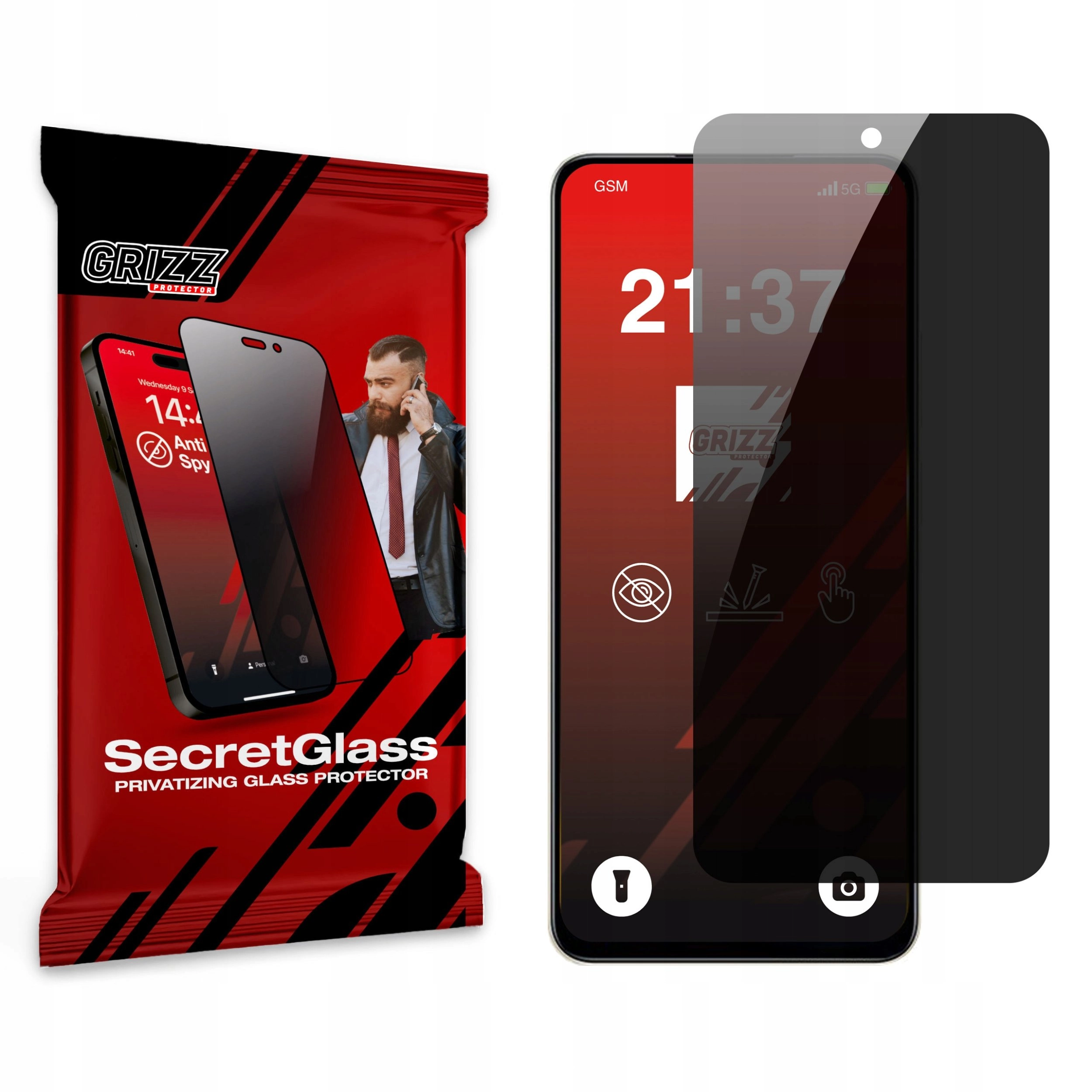 GrizzGlass SecretGlass privacy glass for Realme