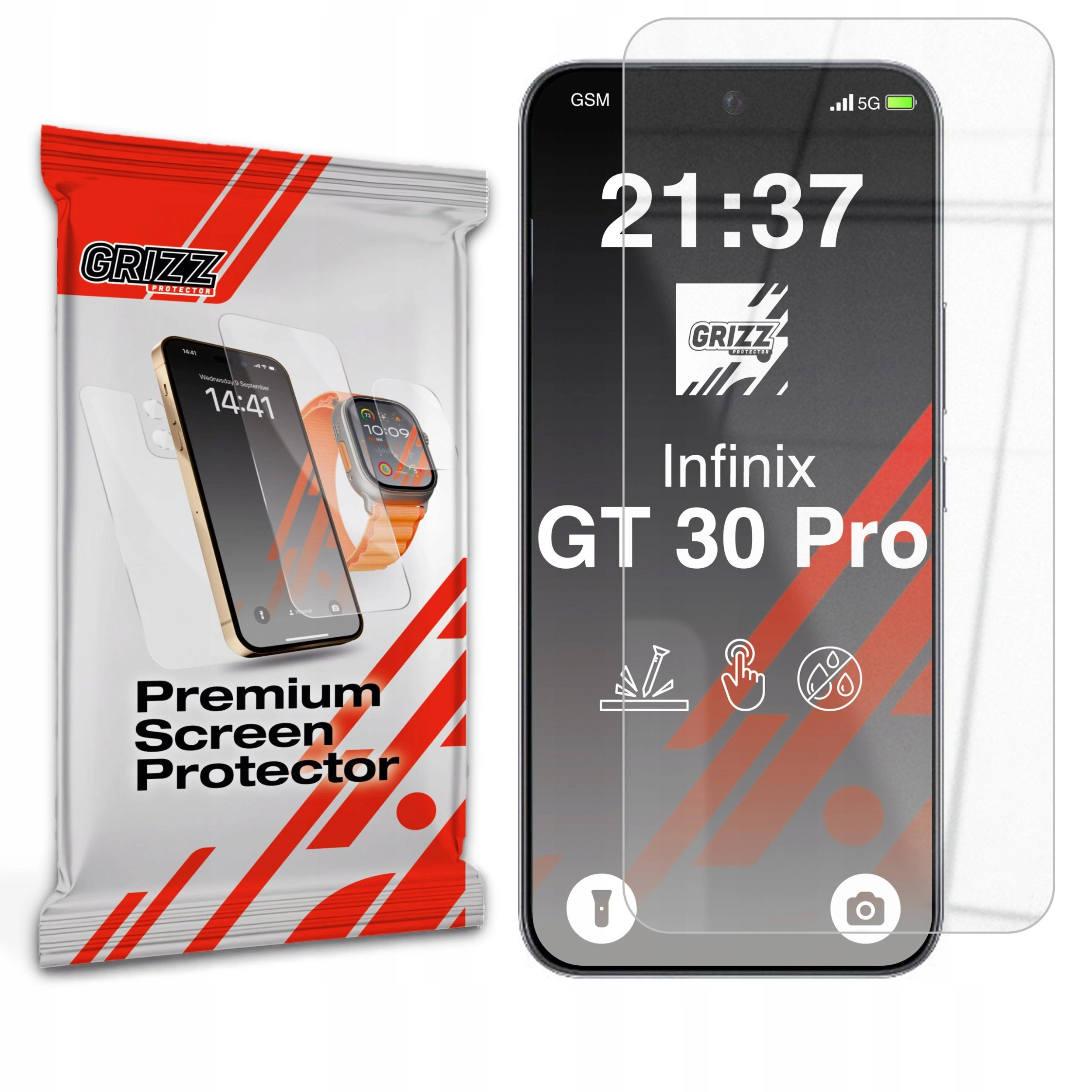 GrizzGlass HybridGlass hybrid glass for Infinix