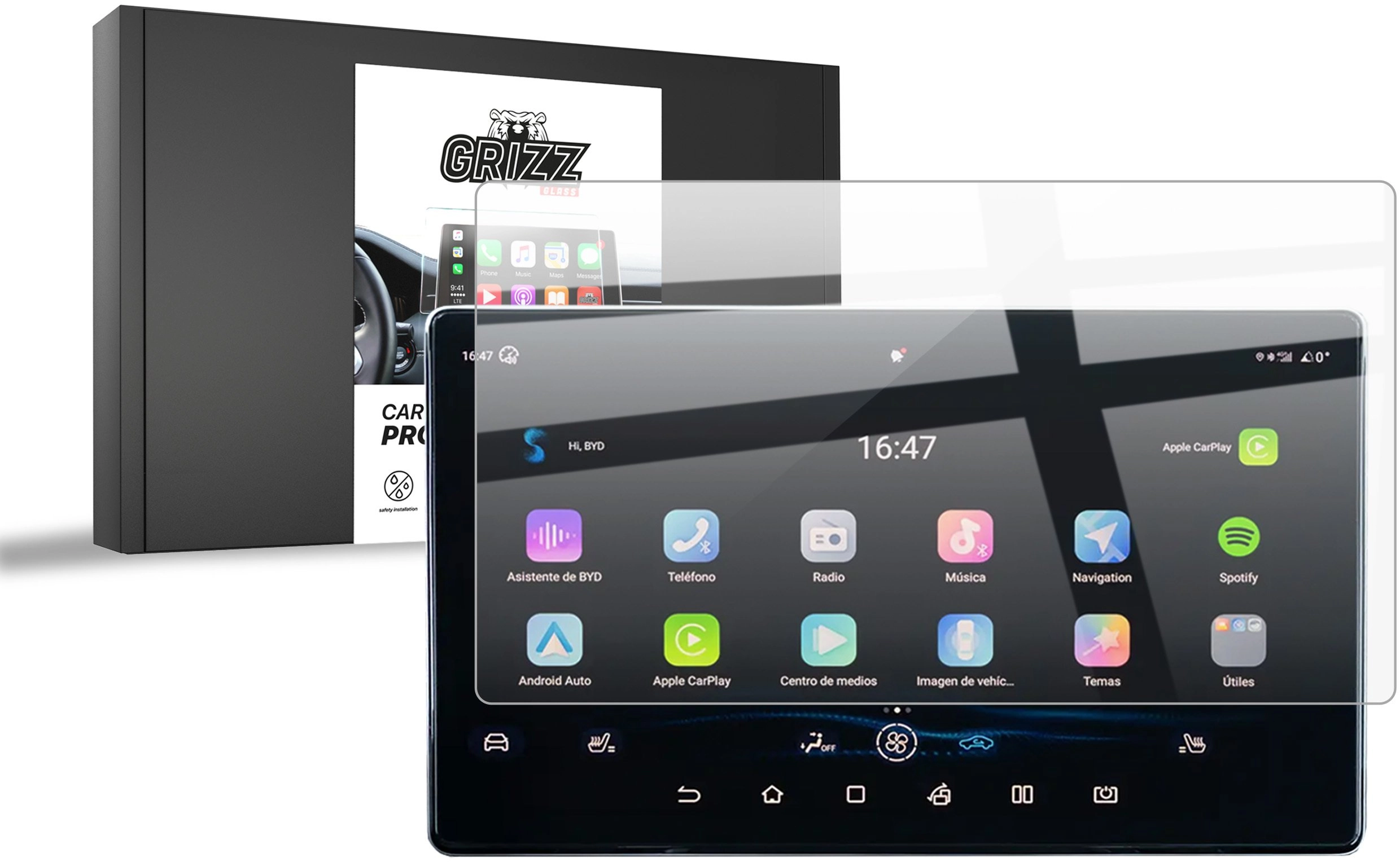 GrizzGlass CarDisplay Protection ceramic foil for