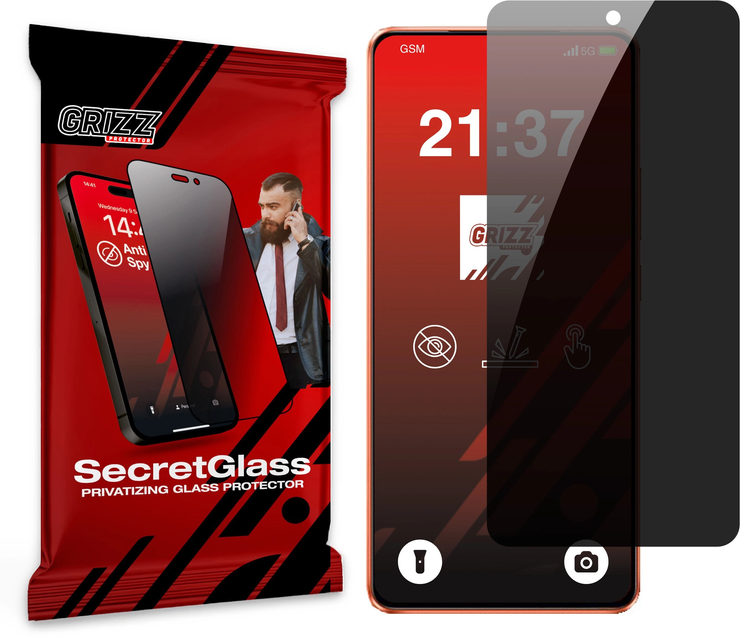 GrizzGlass SecretGlass Frosted Privacy Glass for