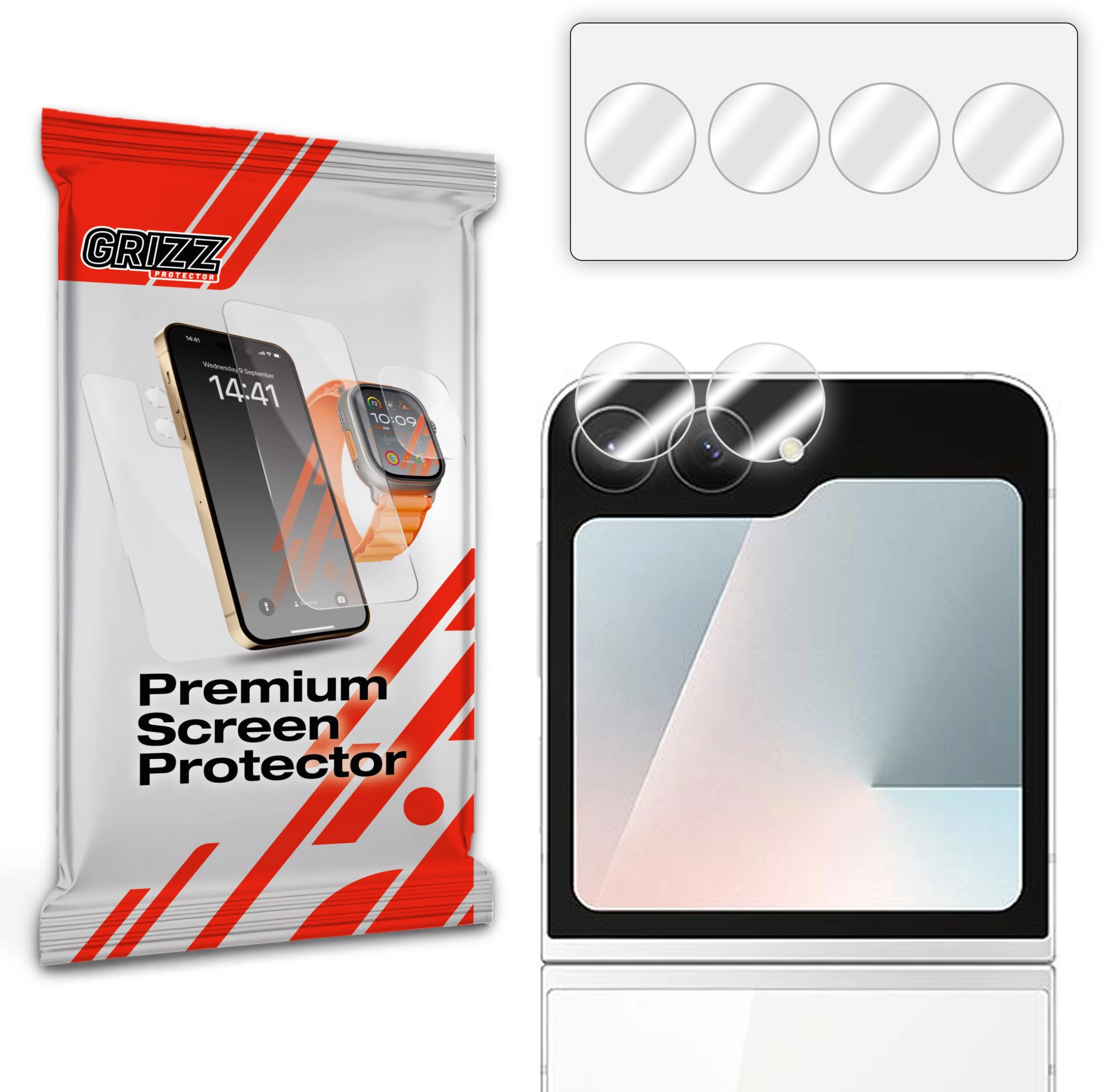GrizzGlass HybridGlass Camera Glass for Samsung