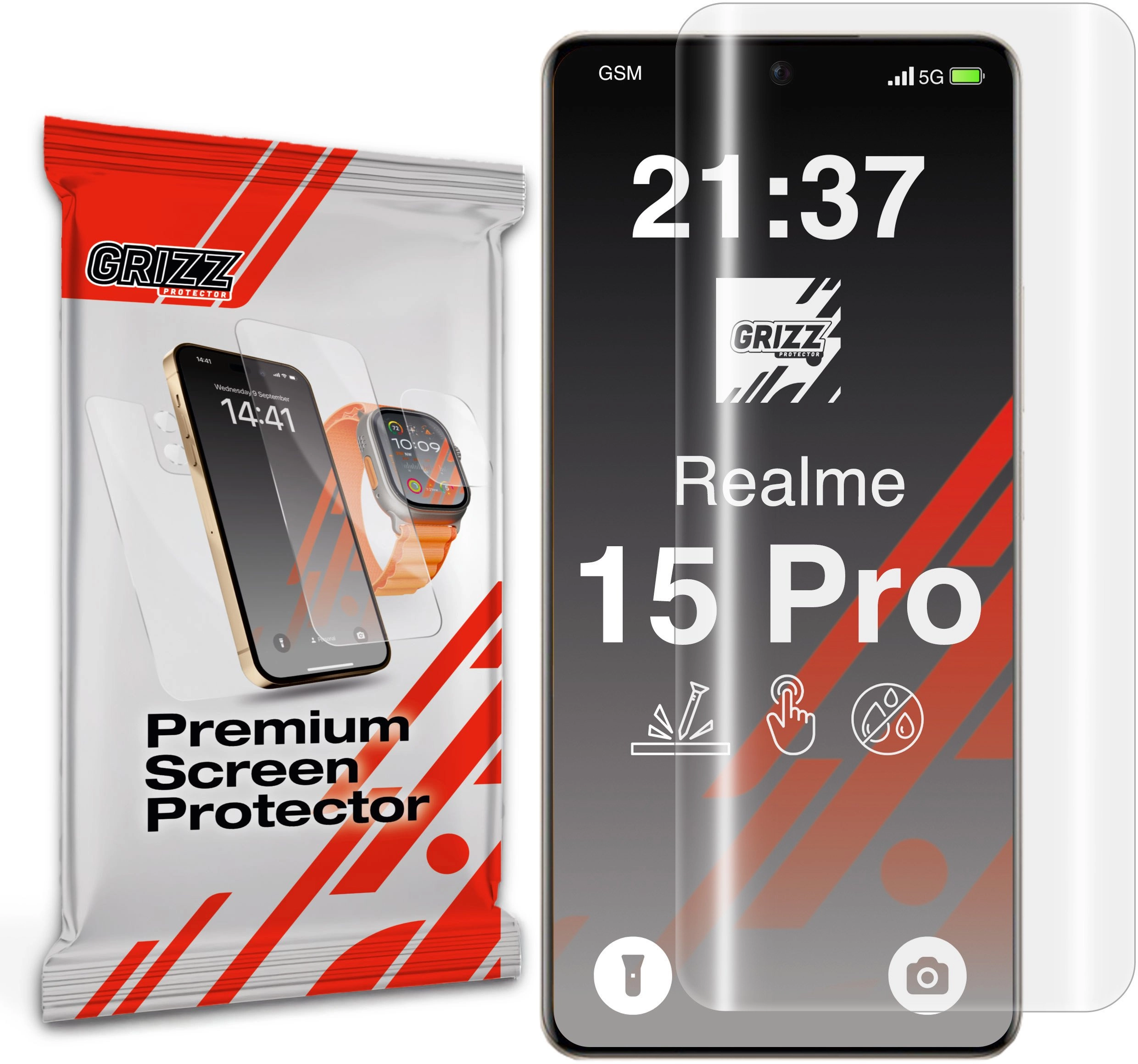 GrizzGlass Hydrofilm hydrogel film for Realme